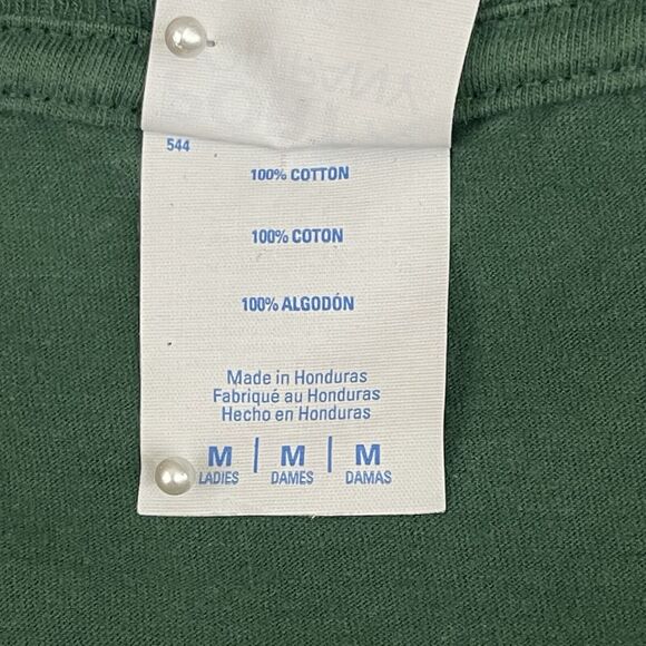 Green Bay Packers T Shirt Womens Size Medium Green V Neck NFL Graphic Go Pack Go - Picture 8 of 9